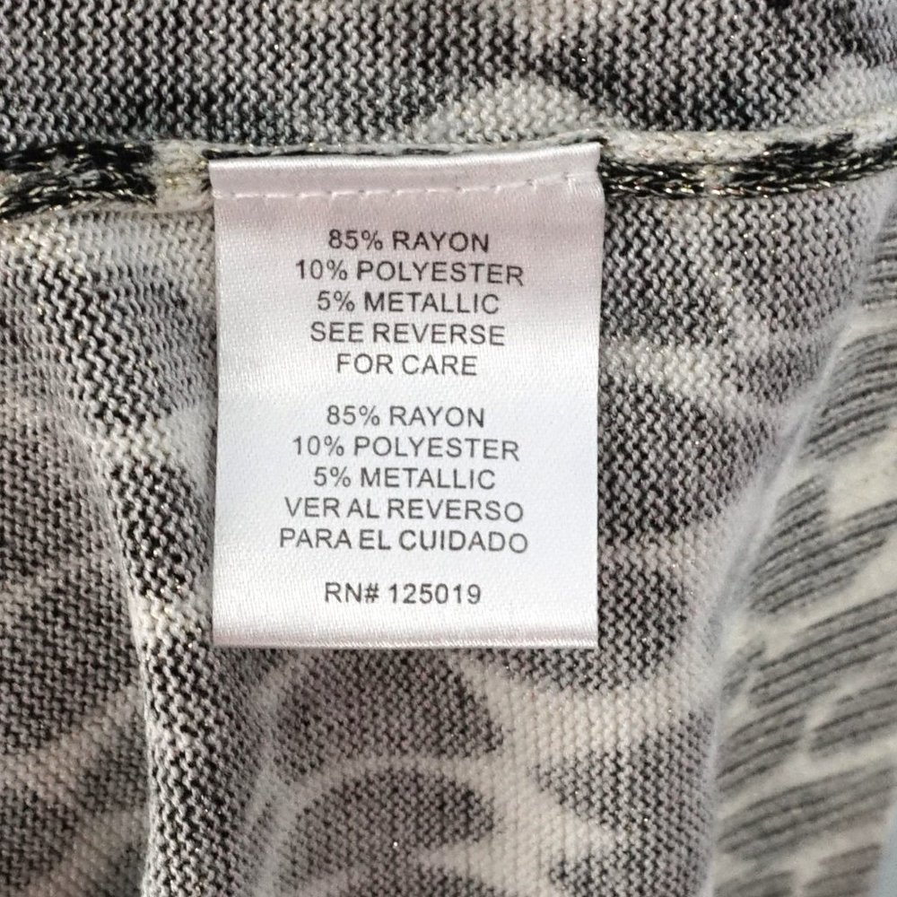 Joseph A Multicolor Leopard Cat Print Metallic Fi… - image 5